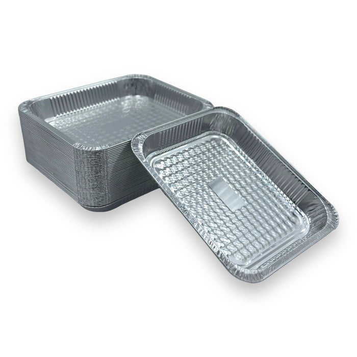 HALF SIZED SHALLOW ALUMINUM CATERING TRAYS 100/CASE