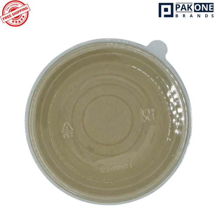 CLEAR PLASTIC LIDS FOR 16 OZ ECO BOWLS - 500CT
