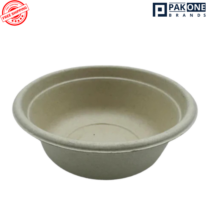 16 OZ ECO BIODEGRADABLE COMPOSTABLE BAMBOO BOWLS - 500 CT