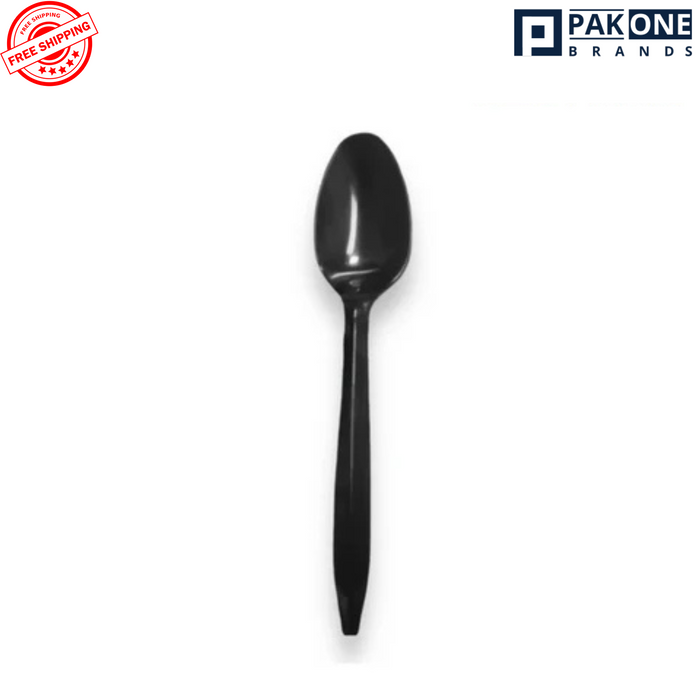 MEDIUM WEIGHT SPOON BLACK PLASTIC POLYPROPYLENE 1000CT