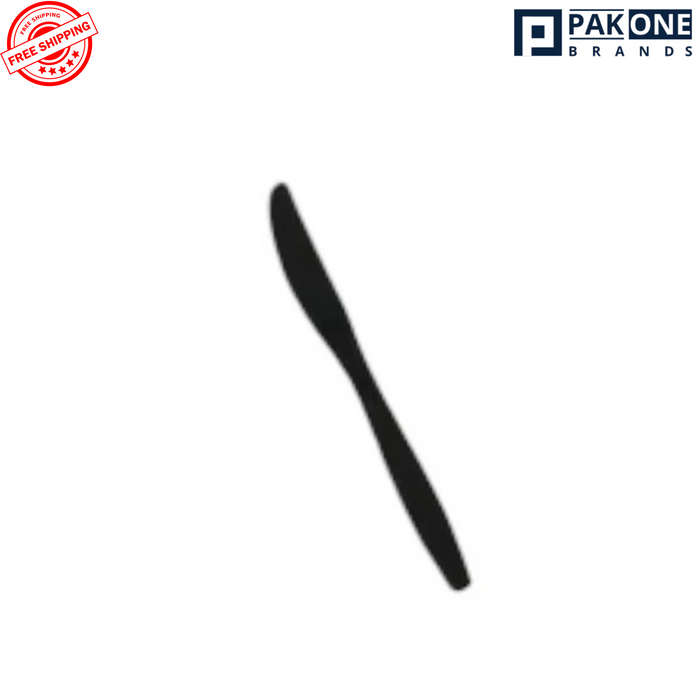 FULL SIZE HEAVY KNIFES BLACK PLASTIC POLYSTYRENE 1000CT