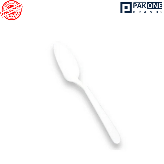 FULL SIZE HEAVY SPOON WHITE PLASTIC POLYPROPYLENE 1000CT
