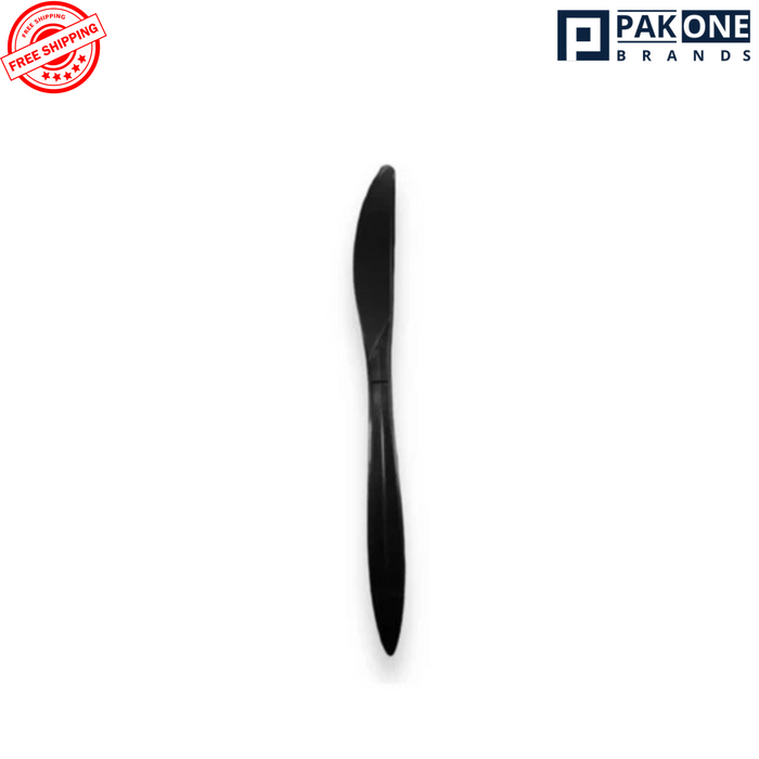 MEDIUM WEIGHT KNIFE BLACK PLASTIC POLYPROPYLENE 1000CT