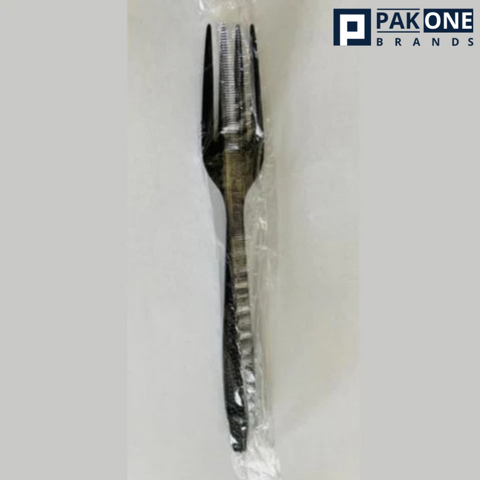 FULL SIZE HEAVY PS BLACK INDIVIDUALLY WRAPPED FORKS 1000CT