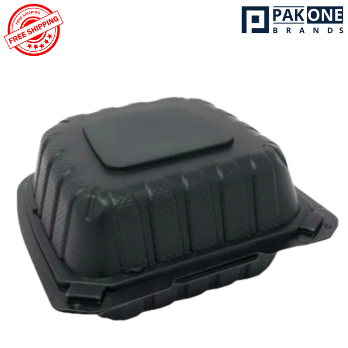 6" X 6" X 3" PLASTIC POLYPROPYLENE HINGED CONTAINER-250CT
