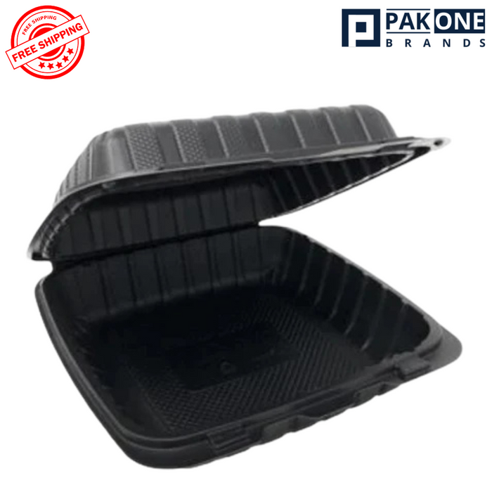 8" X 8" X 3" PLASTIC POLYPROPYLENE HINGED CONTAINER VENTED 1 COMP-150ct