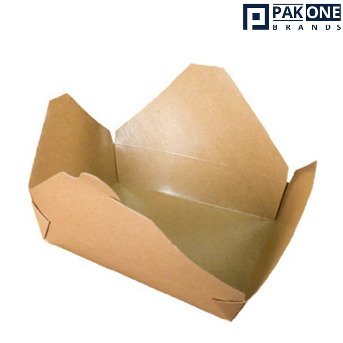ECO TAKEOUT BOX #4 KRAFT 7.75X5.5X3.5- 160CT