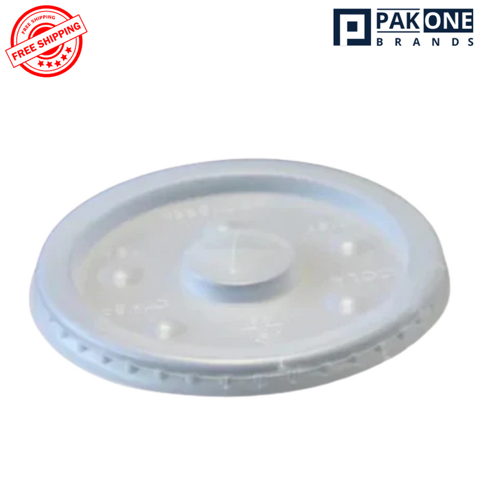 PLASTIC TRANSLUCENT STRAW LIDS FOR 12-24 OZ PAPER COLD CUPS 1000CT
