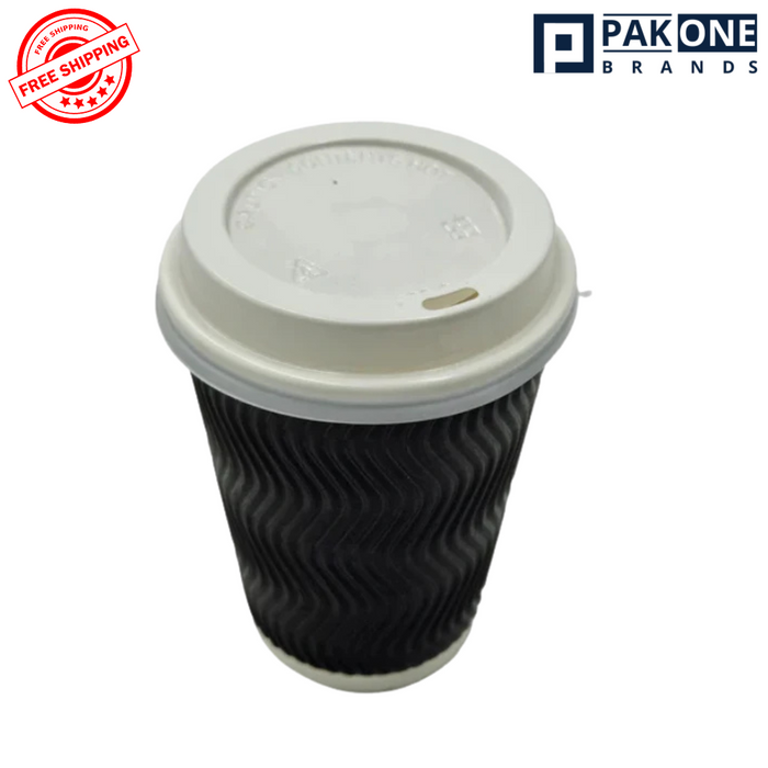 WHITE COFFEE LIDS FOR 10-20 OZ CAFE CUPS - 1000 CT