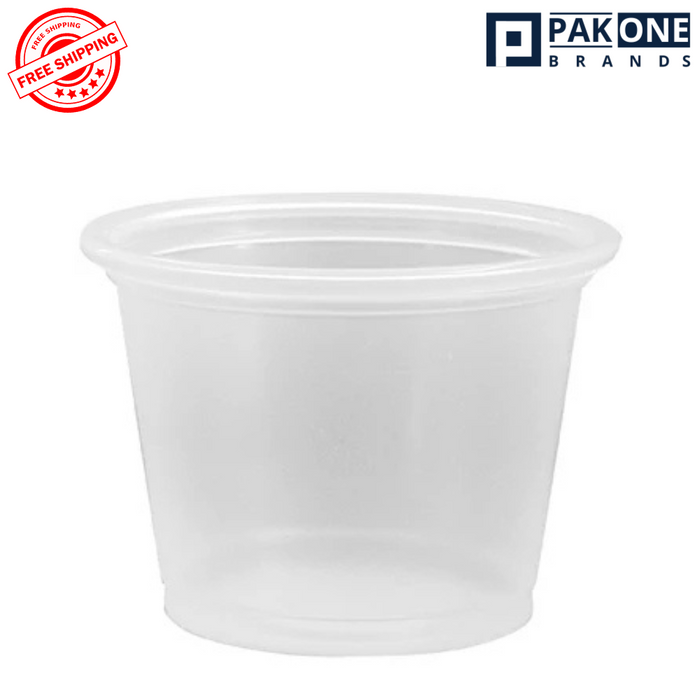 1 OZ CLEAR SOUFFLE CUPS - 2500 CT