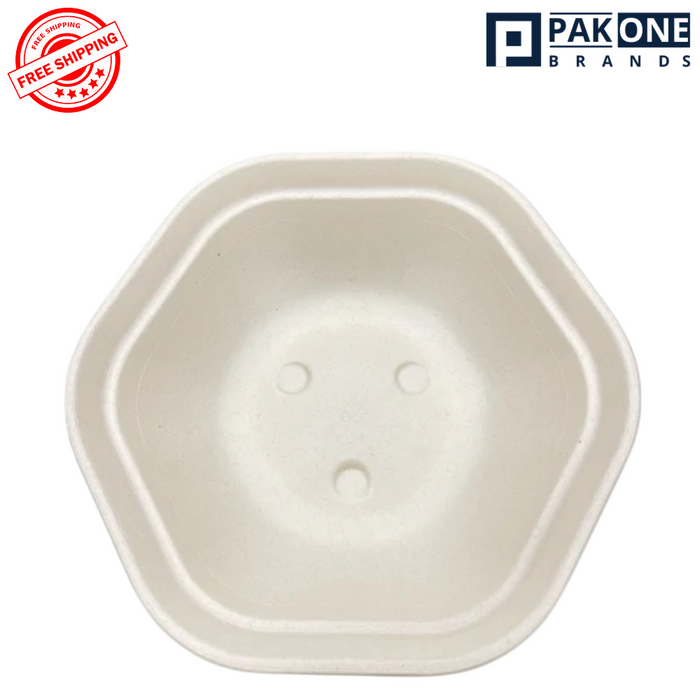 38 OZ HEXAGON BAGASSE BOWL 400CT