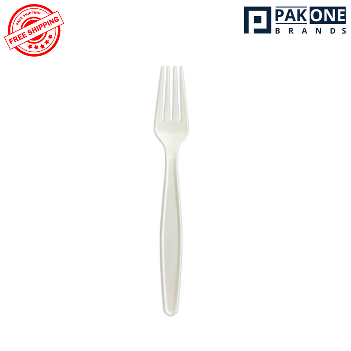 ECO BIODEGRADABLE PLANT STARCH HEAVY WEIGHT FORKS 1000CT