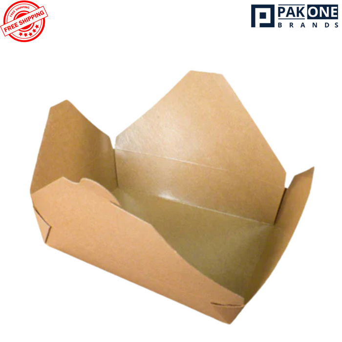 ECO TAKEOUT BOX #3 KRAFT 7.75X5.5X2.5- 200CT