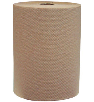 HARDWOUND PAPER TOWEL ROLL KRAFT 800' 6CT