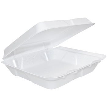 LARGE 1 COMP FOAM HINGED LID ECOPAX 200 9-1/4" X 9-1/4" X 3" 200CT