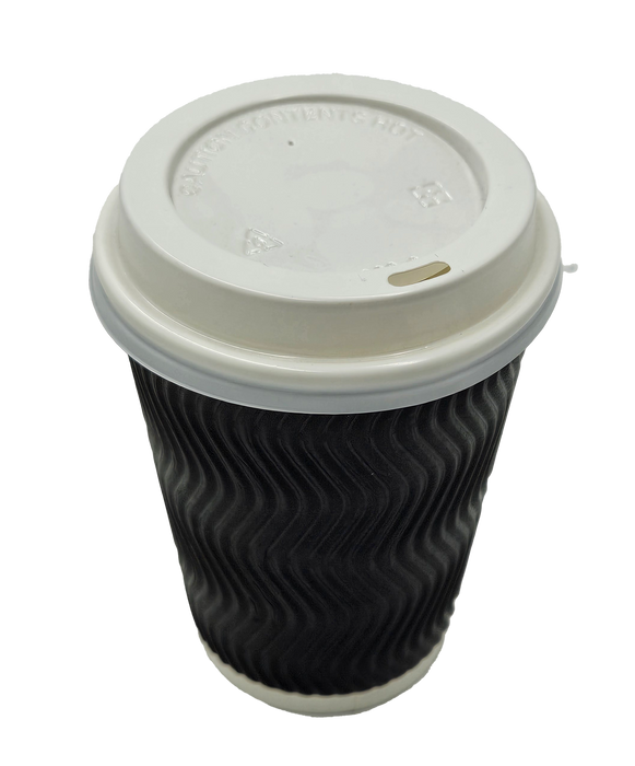 WHITE COFFEE LIDS FOR 10-20 OZ CAFE CUPS - 1000 CT