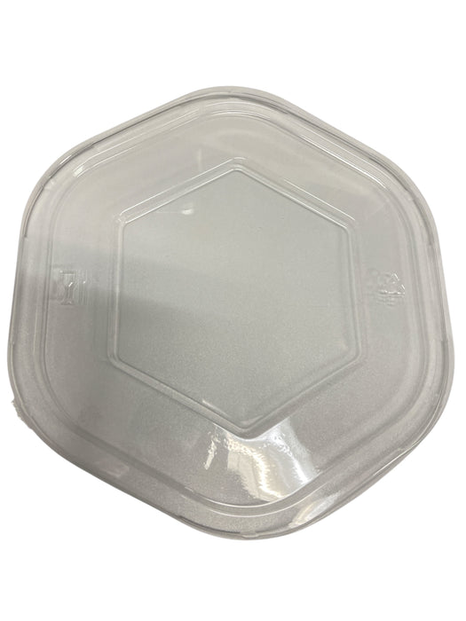 38 OZ HEXAGON PLASTIC LIDS 400CT