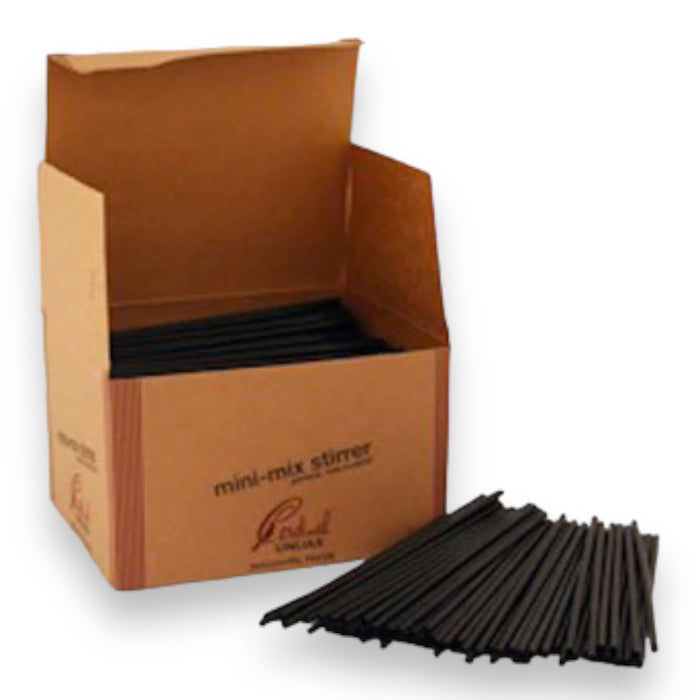 5" COCKTAIL SIPPER STICK SOLID BLACK 10000CT