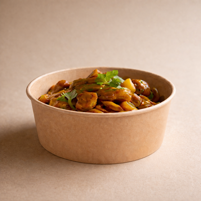 7.4" 36oz Low Profile Bowl, Kraft, 300ct