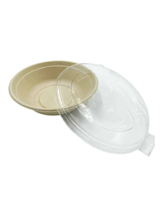 RPET DOME BOWL LIDS FOR 32-48 OZ BAMBOO BOWLS 400CT