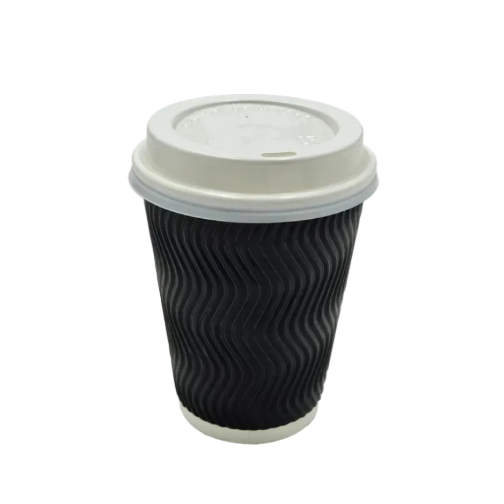 BatteryMate 12Oz (medium) 500pcs disposable coffee cups bulk takeaway paper triple wall take away