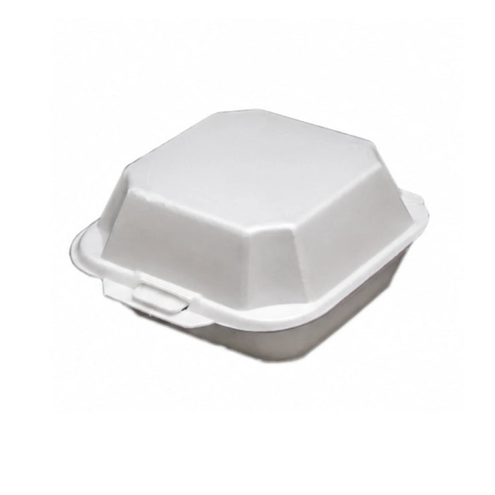5.125" x 5" x 2.5", 1 compartment, White, Non-Vented, Foam, 4/125/500, Regal/Plain, FS