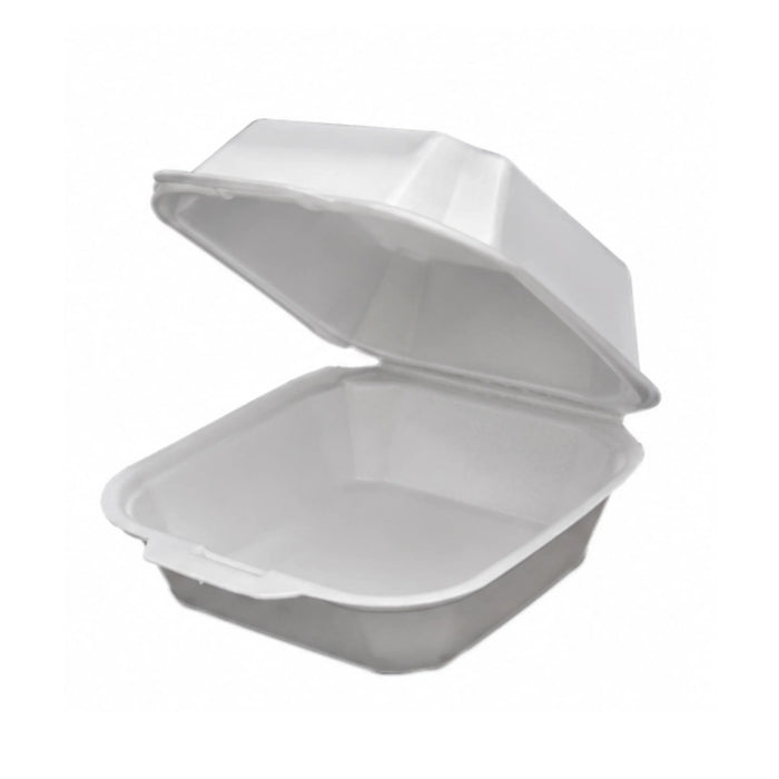 5.125" x 5" x 2.5", 1 compartment, White, Non-Vented, Foam, 4/125/500, Regal/Plain, FS